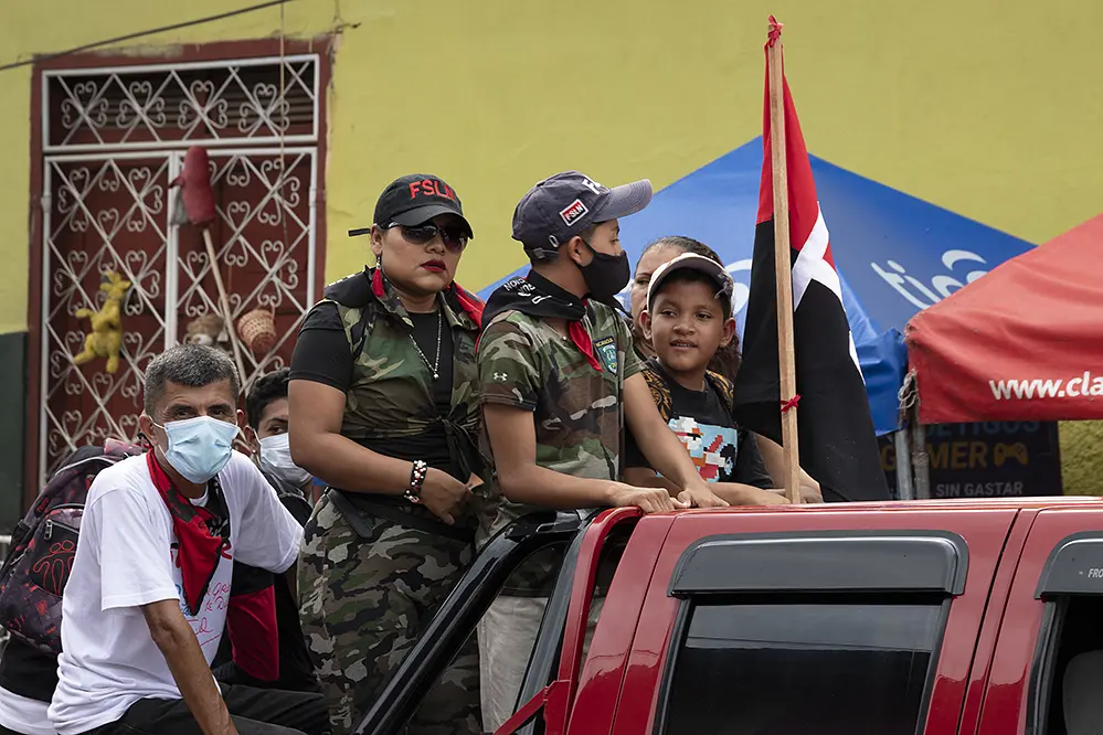 The caravan at the Sandinista Revolution anniversary celebration