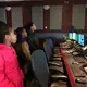 Students receive a behind-the-scenes tour of the control room at PBS NewsHour. Image by Libby Moeller. United States, 2020.