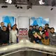 Ida B. Wells Middle School students tour the PBS NewsHour studio with special correspondent Nick Schifrin. Image by Pauline Werner. United States, 2020.