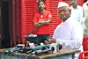 Anna Hazare speaks with supporters in Ralegan Siddhi in India.