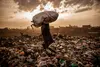 A trash picker in Dandora, Kenya.