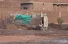 A displaced southerner's makeshift structure in Khartoum