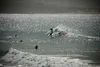 Surfers riding the waves in Morocco.