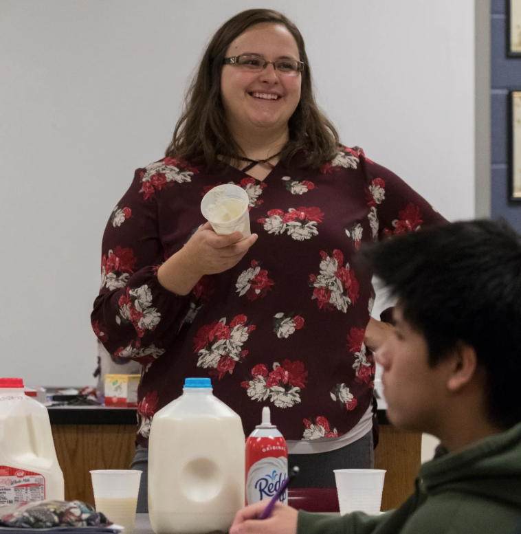 Inside her Cashton classroom, Kori Blank deals with economic insecurity and changes sweeping through Wisconsin's dairy industry. Image by Mark Hoffman/ Milwaukee Journal Sentinel. United States, 2020. Inside her Cashton classroom, Kori Blank deals with economic insecurity and changes sweeping through Wisconsin's dairy industry. Image by Mark Hoffman/ Milwaukee Journal Sentinel. United States, 2020.