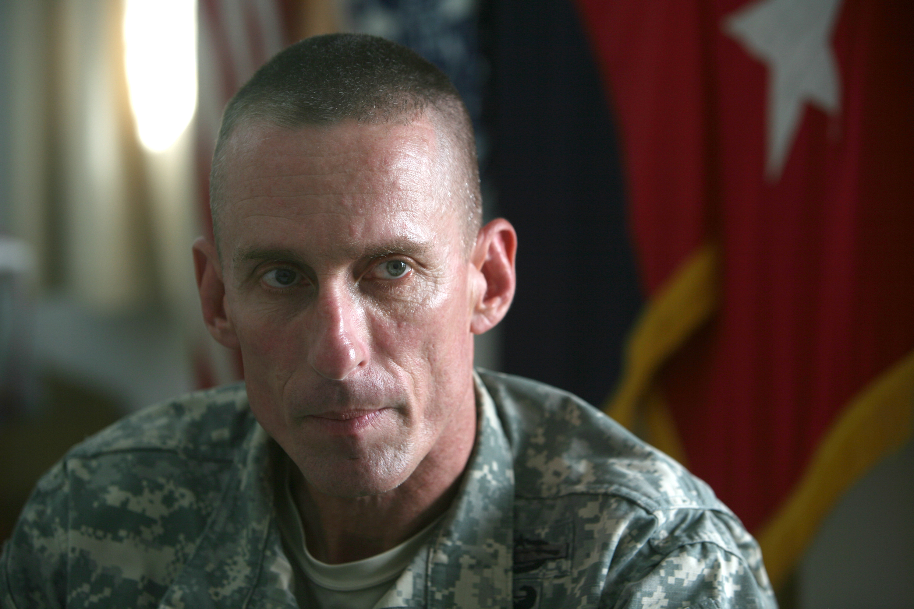 Maj. Gen. Gary Volesky's troops have spent months battling a rampant killer in Liberia. Image by Cheryl Hatch/ZUMA Press. Liberia, 2015. Media file: mg_volesky_6261.jpg