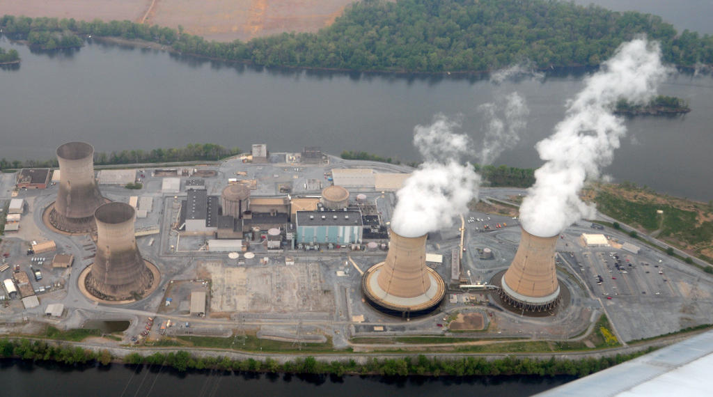 The Three Mile Island nuclear plant in Middletown, Pennsylvania. The famous Three Mile Island nuclear facility which in 1979 suffered a loss of coolant leading to a partial meltdown of the plant's second reactor, TMI 2. TMI 1 is still in operation, while the coolant stacks for TMI 2 will remain forever dormant. Image by JL Johnson. United States, 2012. (CC BY-SA 2.0) The Three Mile Island nuclear plant in Middletown, Pennsylvania. The famous Three Mile Island nuclear facility which in 1979 suffered a loss of coolant leading to a partial meltdown of the plant's second reactor, TMI 2. TMI 1 is still in operation, while the coolant stacks for TMI 2 will remain forever dormant. Image by JL Johnson. United States, 2012. (CC BY-SA 2.0)