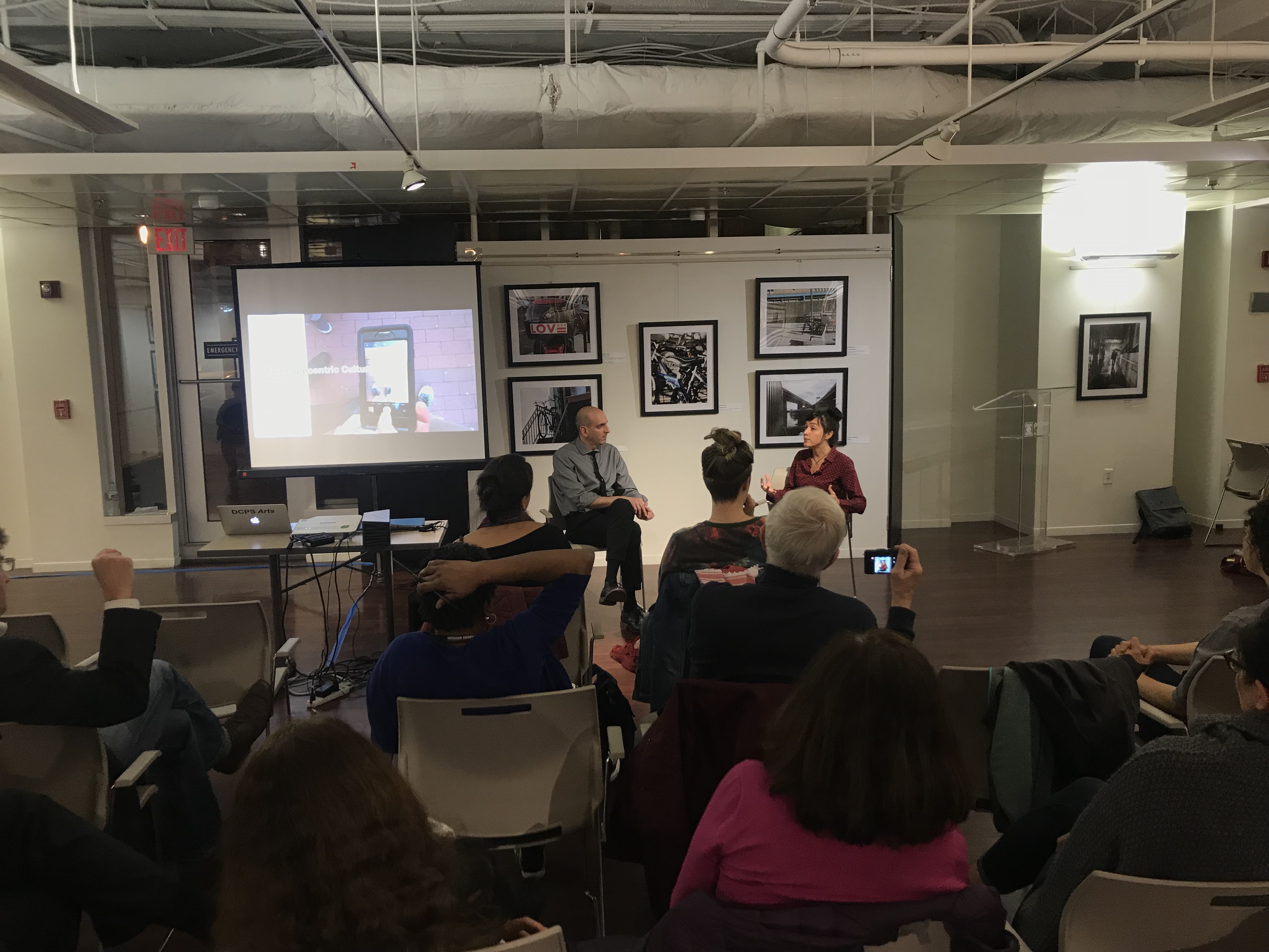 Diamond and Shelley shared some of their own experiences when it comes to understanding visual literacy during the workshop. Image by Alyssa Sperrazza. United States, 2017. Diamond and Shelley shared some of their own experiences when it comes to understanding visual literacy during the workshop. Image by Alyssa Sperrazza. United States, 2017.