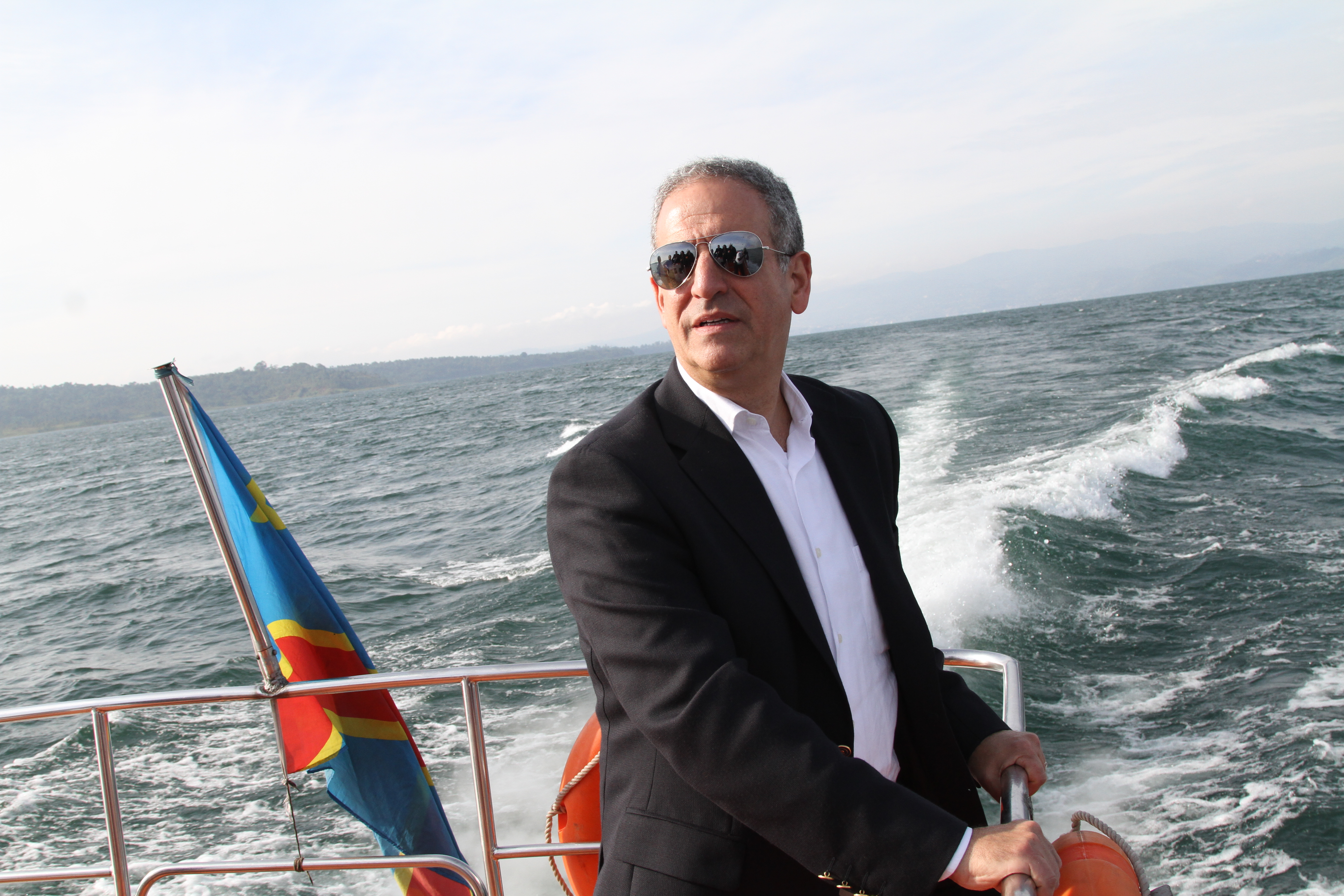 Russ Feingold, the U.S. special envoy for the Great Lakes region and the Democratic Republic of Congo, near Bukavu, in January 2014. Image by Kenny Katombe. Democratic Republic of Congo, 2014.