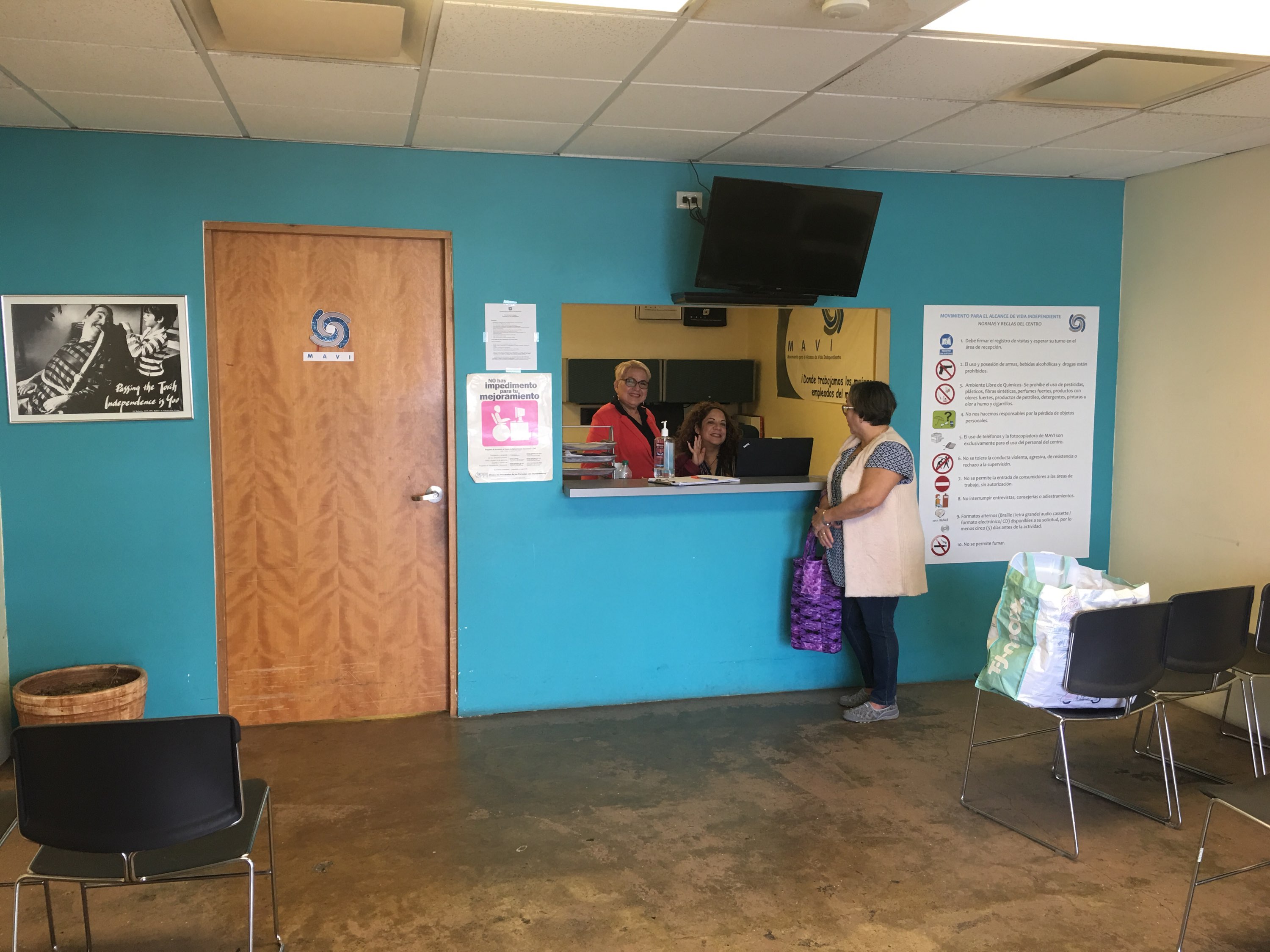 Inside MAVI's lobby. Image by Milly de la Torre. Puerto Rico, 2019. Inside MAVI's lobby. Image by Milly de la Torre. Puerto Rico, 2019.