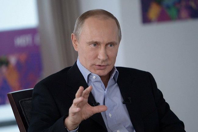 Vladimir Putin's interview about Olympics in Sochi. Image courtesy of Wikimedia Commons. Sochi, 2014. Media file: putin.jpg