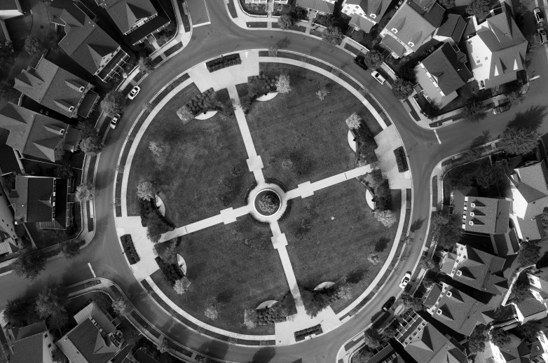 Several thousand people have been killed by covert U.S. drone strikes since 2004. The photographer bought his own drone, mounted a camera and traveled across the United States looking for situations similar to those mentioned in strike reports from Pakistan and Yemen, including weddings, funerals, and groups of people praying or exercising. He also flew his camera over settings in which drones are used to less lethal effect, such as prisons, oil fields and the U.S.-Mexico border. Image by Tomas van Houtryve. Maryland, 2013. Media file: hmipaimzi8onioxyrxcb.jpg