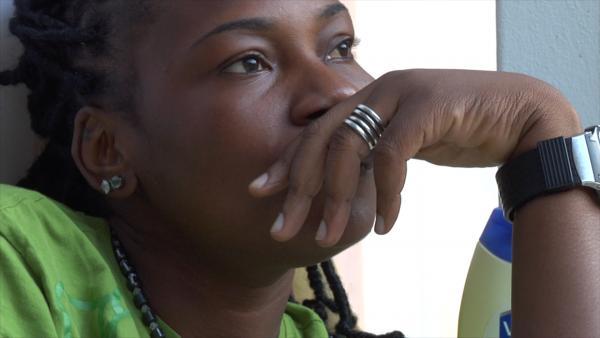 Simone Edwards at a refugee camp in the Netherlands. Image from "The Abominable Crime" by Micah Fink/Common Good Productions. The Netherlands, 2013.