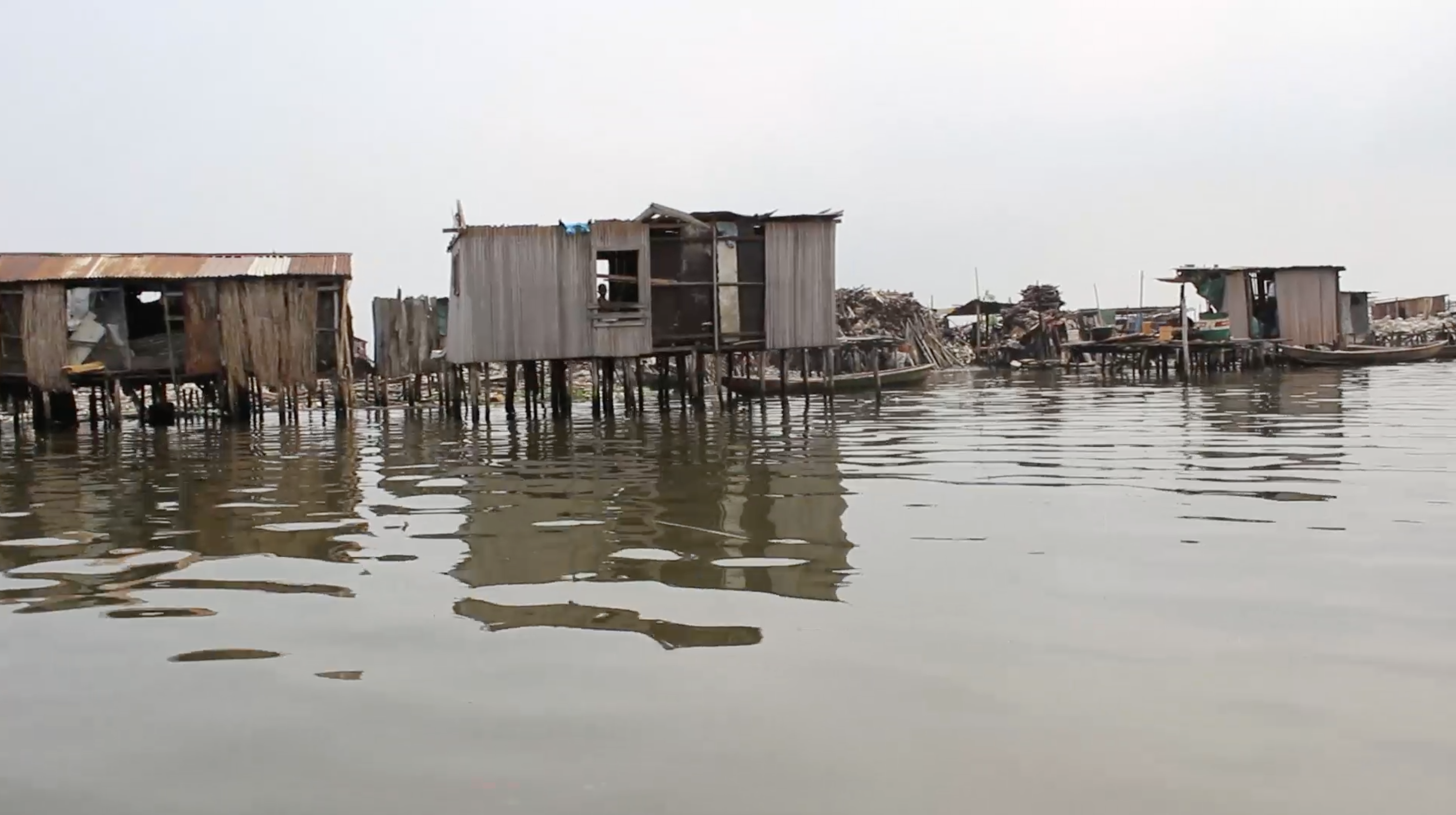 A flood in the Otodo-Gbame neighborhood. Nigeria, 2017. A flood in the Otodo-Gbame neighborhood. Nigeria, 2017.