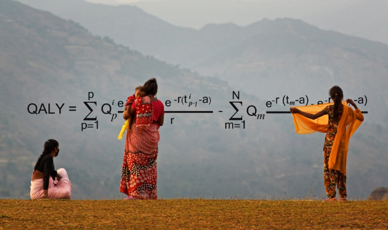 Big Data is coming to global health. But who should decide who lives and dies: Doctors on the front lines or a mathematical formula? In this photo, three women take a break from the waiting room at Bayalpata, a remote hospital in northwestern Nepal. Image by Rob Tinworth, 2013, Nepal.