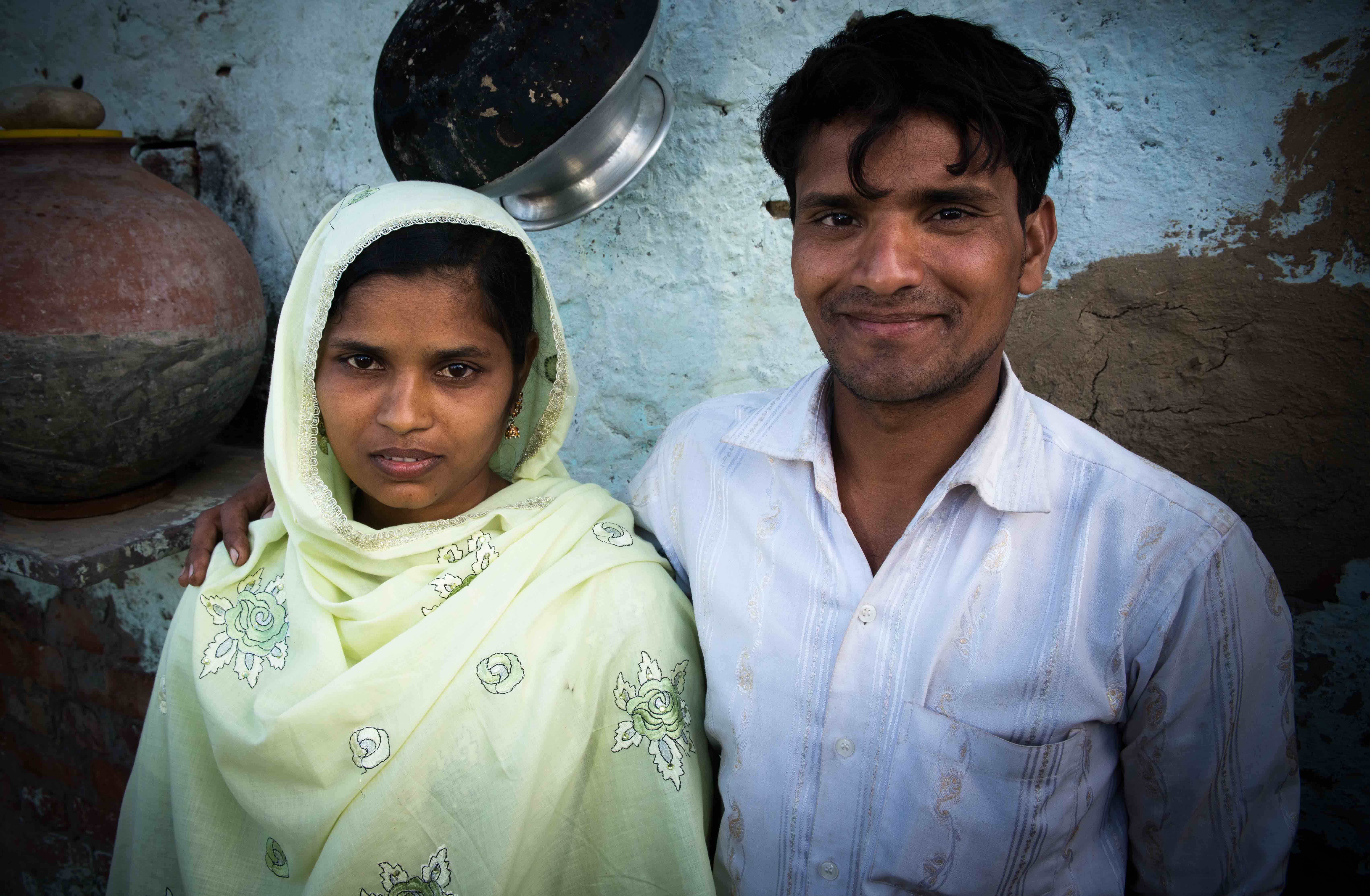 Tasleema and the husband who purchased her. Image by Carl Gierstorfer. India, 2013. Media file: Haryana Couple.jpg