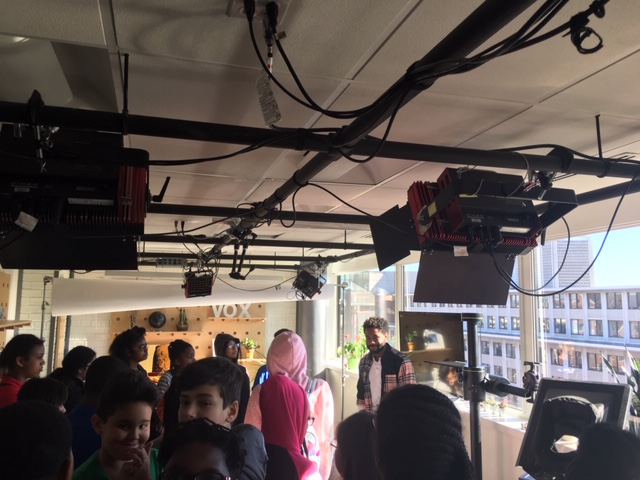 Creative Minds Public Charter School students explore the Vox Connecticut Ave Offices. Image by Fareed Mostoufi. United States 2018. Creative Minds Public Charter School students explore the Vox Connecticut Ave Offices. Image by Fareed Mostoufi. United States 2018.