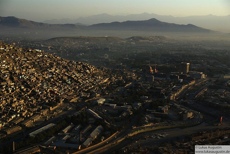 Kabul An Aerial view of Kabul. Image courtesy of CreativeCommons. Afghanistan, 2012.