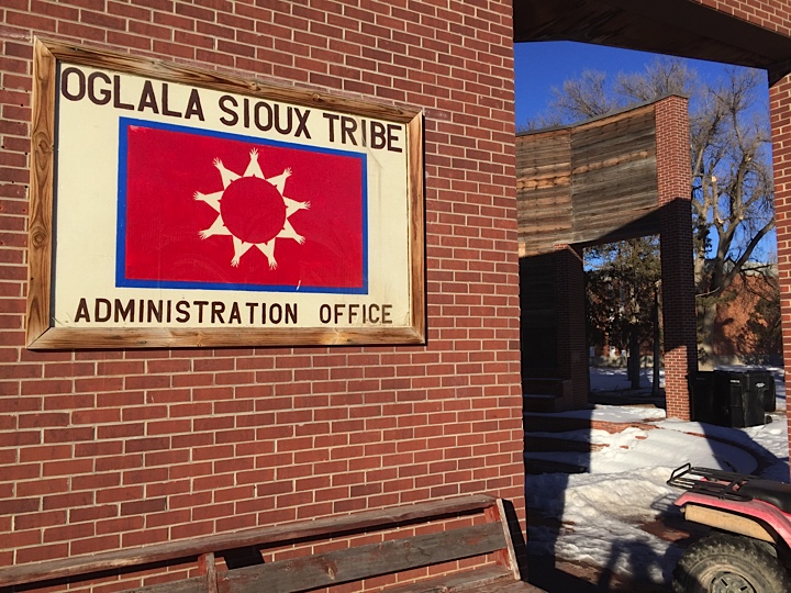 The seat of the tribal government in Pine Ridge. Image by William Plews-Ogan. United States, 2014. Media file: unnamed-23.jpg
