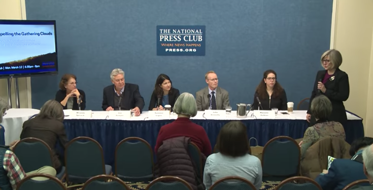 The panel featured political and national security reporters, advocates, and companies that support the freedom of the press, and was moderated by Miranda Spivack, professor of journalism at DePauw University in Indiana. Image provided by National Press Club. United States, 2018. The panel featured political and national security reporters, advocates, and companies that support the freedom of the press, and was moderated by Miranda Spivack, professor of journalism at DePauw University in Indiana. Image provided by National Press Club. United States, 2018.