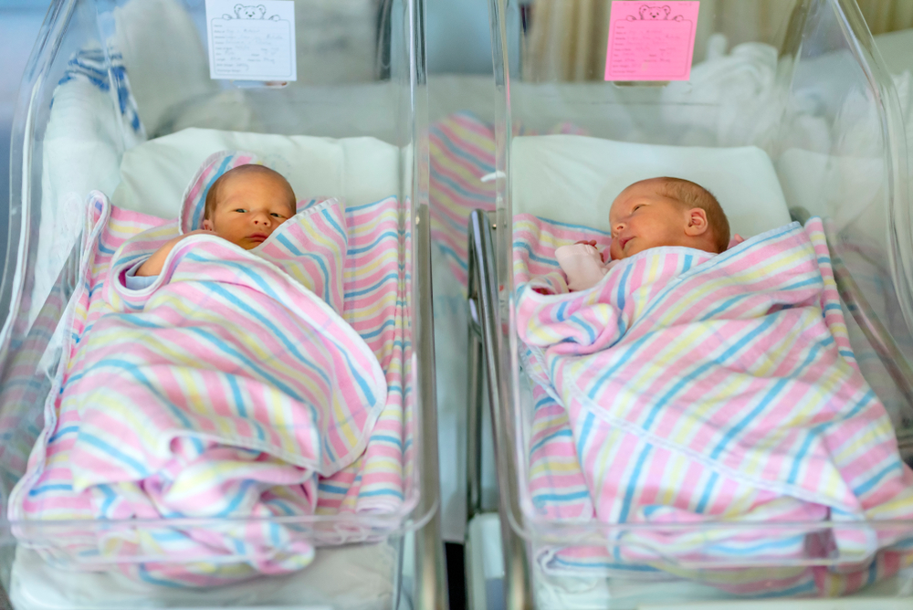 Newborn babies in hospital under blankets. Image by Midkhat Izmaylov / Shutterstock. Newborn babies in hospital under blankets. Image by Midkhat Izmaylov / Shutterstock.