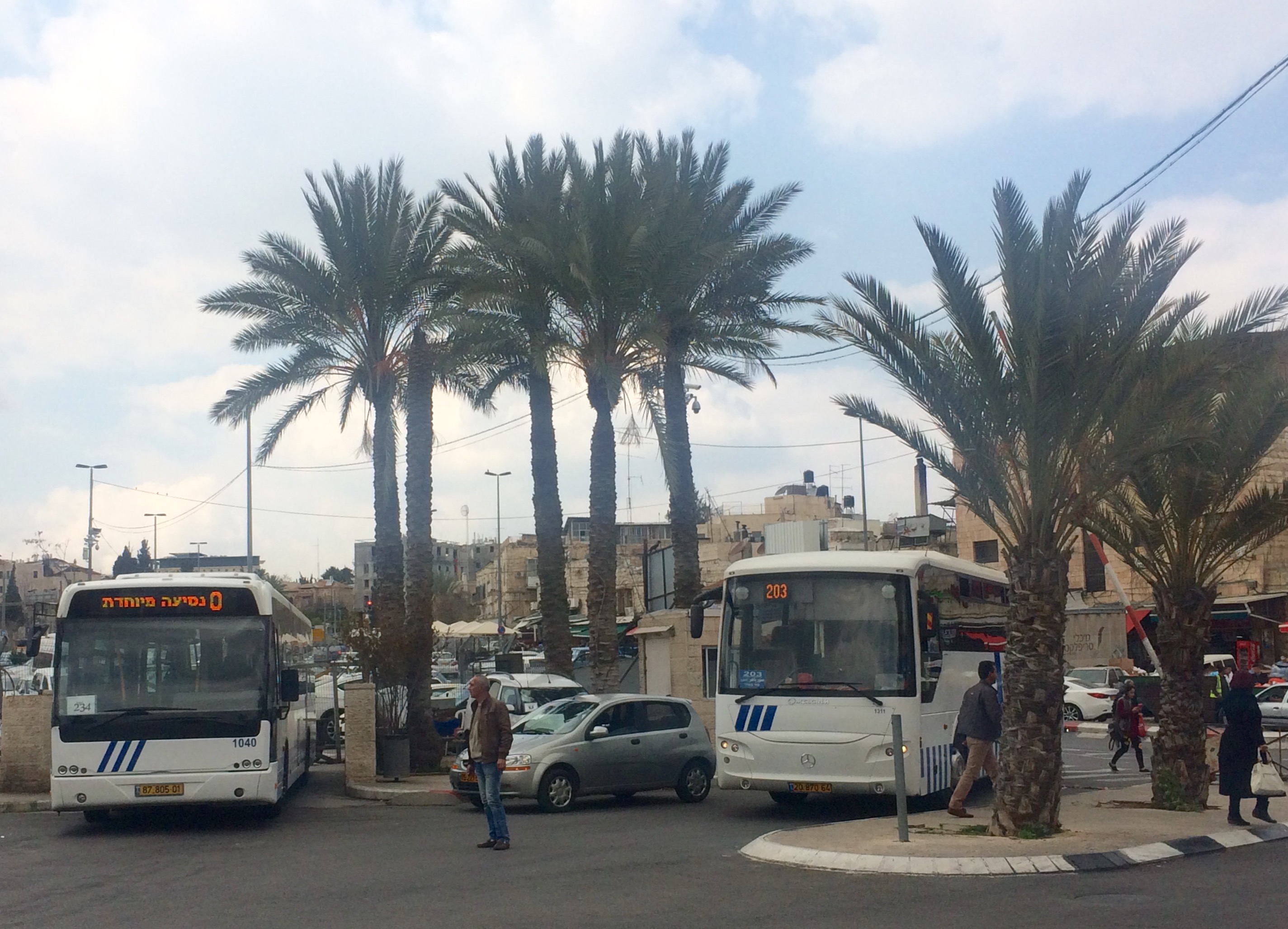 One of three disparate parts of Palestinian East Jerusalem's "central" bus stations. Image by Miriam Berger, 2017. One of three disparate parts of Palestinian East Jerusalem's "central" bus stations. Image by Miriam Berger, 2017.
