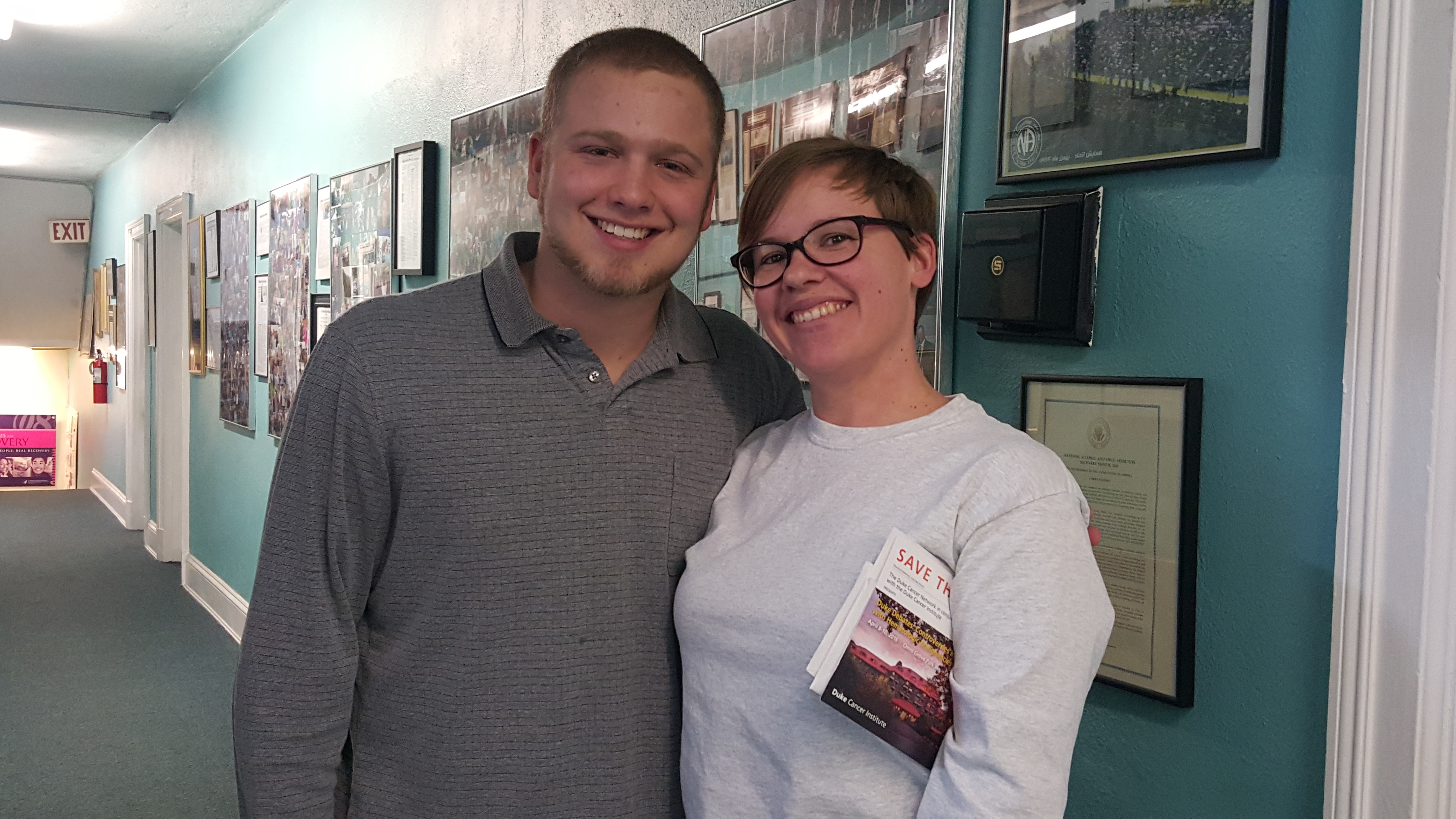 Andrew Nelson, 18, meets with McShin Foundation CEO Honesty Liller. Image by Sydney MaHan. United States, 2016. Media file: nelson_and_liller_feb_12_sydney_mahan.jpg