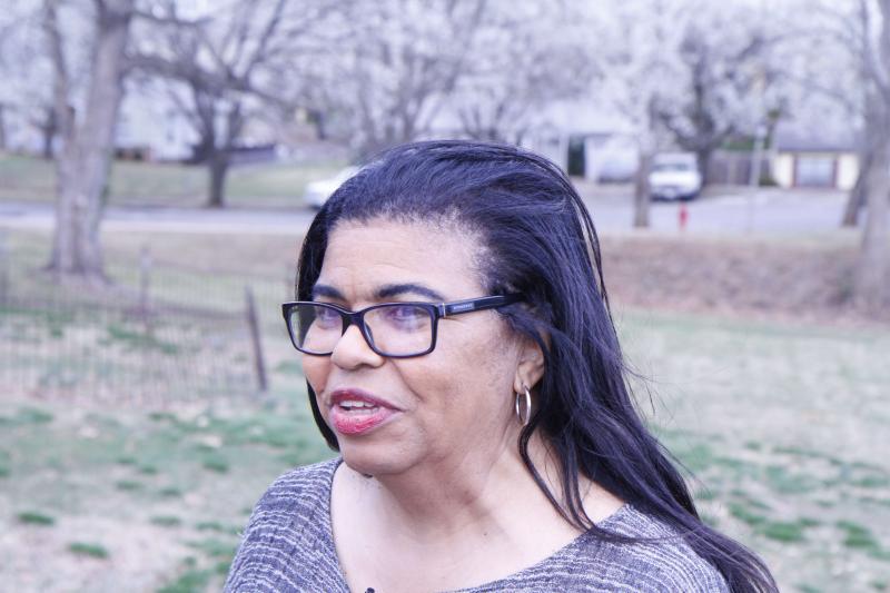 Edwina St. Rose is part of the team working to preserve an African American cemetery in Charlottesville, VA. Image by Arthur Jones. United States, 2017. Edwina St. Rose is part of the team working to preserve an African American cemetery in Charlottesville, VA. Image by Arthur Jones. United States, 2017.