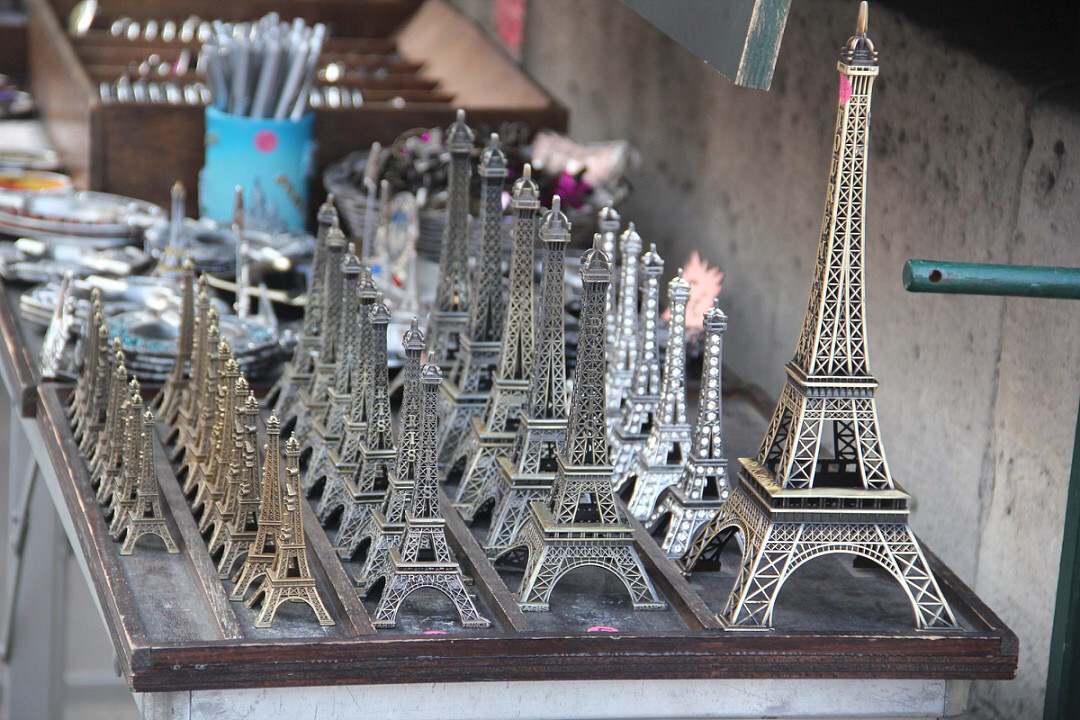 Eiffel Tower Eiffel tower mementos. Image by Sarah Wildman. France, 2017.