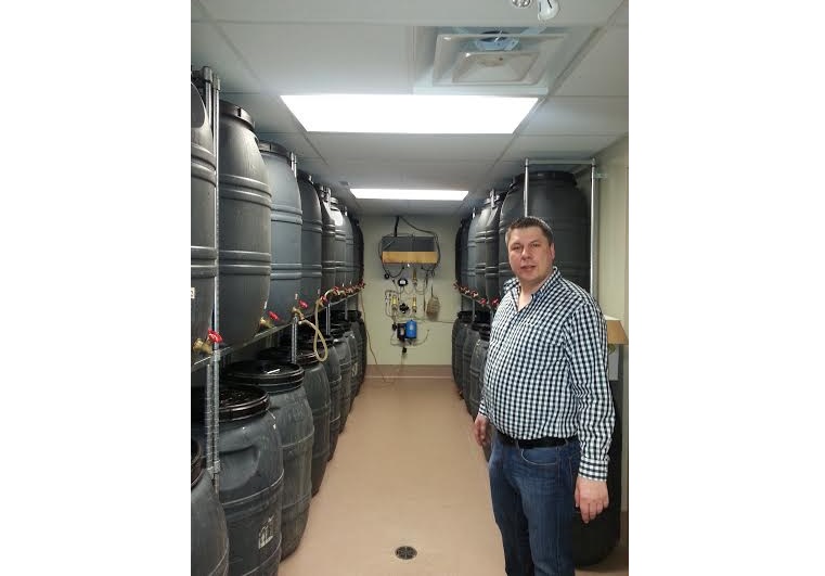 Ray MacQuatt, who makes perhaps the worst wine in Ottawa, Canada, is not a winemaker by profession, but the director of The Oaks, a long-term residence for alcoholics. Image by Tina Rosenberg. Canada, 2016. Media file: tina_rosenberg1.jpg