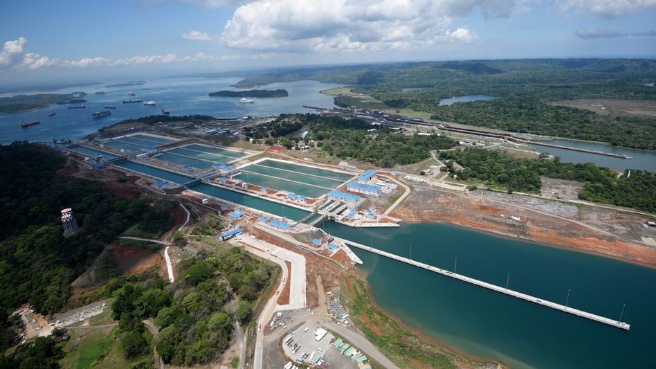 New Panama Canal Agua Clara locks (Atlantic side). Image courtesy of US DOT/Wikimedia Commons. Panama, 2017. New Panama Canal Agua Clara locks (Atlantic side). Image courtesy of US DOT/Wikimedia Commons. Panama, 2017.