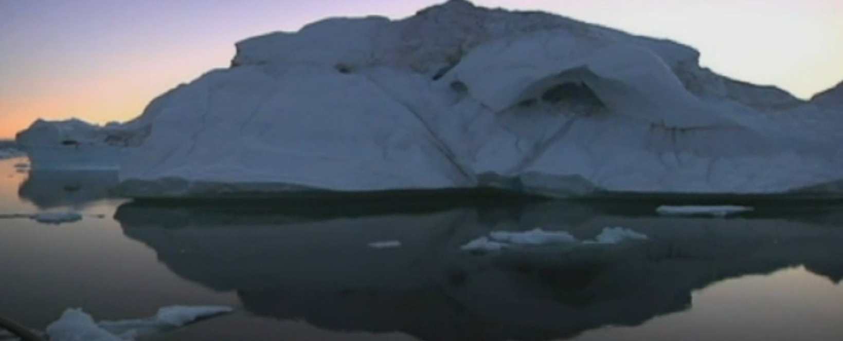 Screenshot from NBC footage. Jonathan Vigliotti. Greenland, 2014.