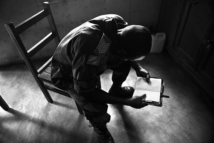 Sergeant 'Boniface' says he was told by his commanding officer to go and rape. He says that he raped three women before his conscience told him to stop. Image by Fiona Lloyd-Davies. DRC, 2013. Sergeant 'Boniface' says he was told by his commanding officer to go and rape. He says that he raped three women before his conscience told him to stop. Image by Fiona Lloyd-Davies. DRC, 2013.