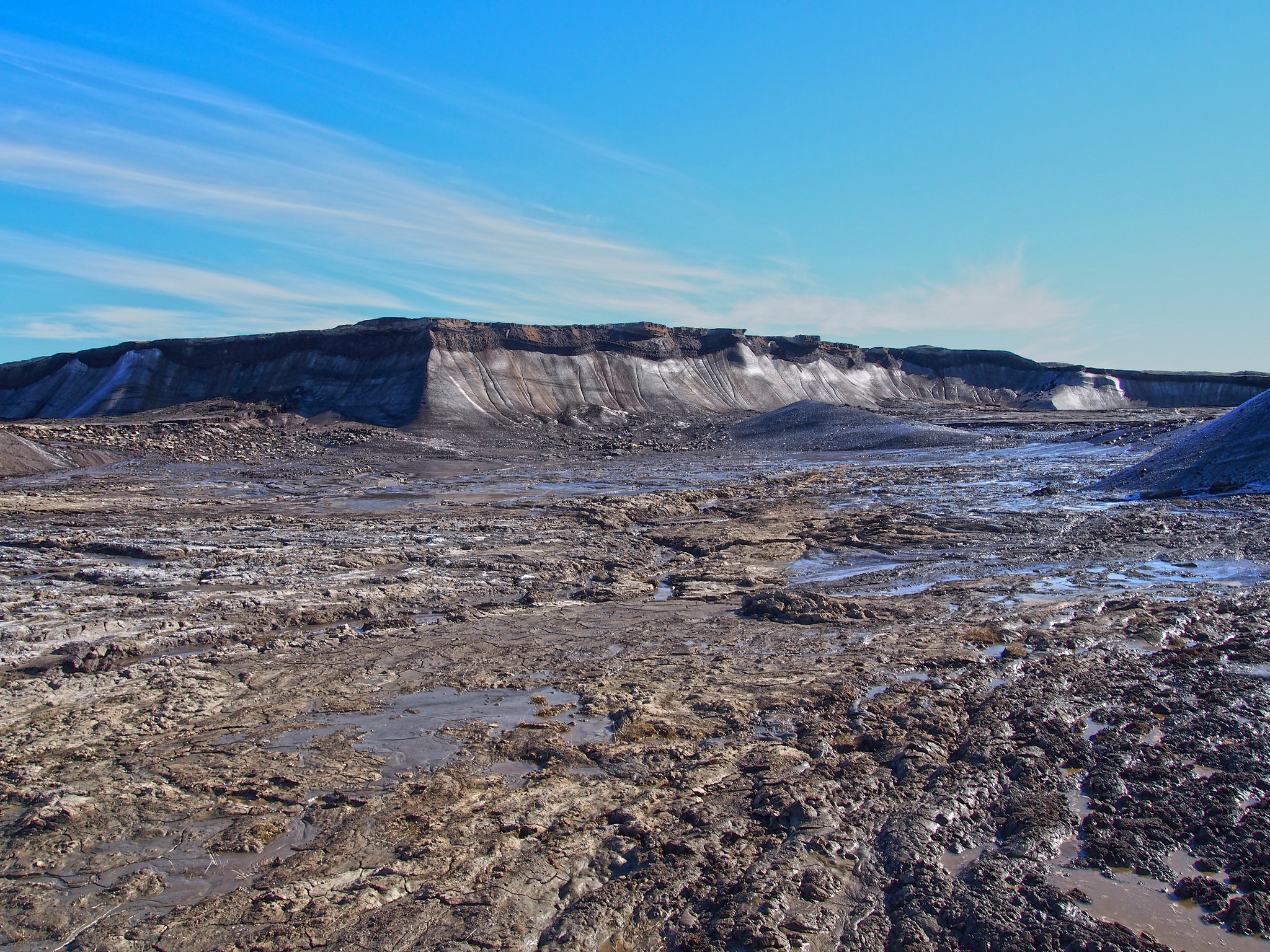 Permafrost disturbances in the 2014 study area on Forsheim Peninsula, Ellesmere Island, Nunavut, Canada. Image by A. Cassidy. Canada, 2014. Permafrost disturbances in the 2014 study area on Forsheim Peninsula, Ellesmere Island, Nunavut, Canada. Image by A. Cassidy. Canada, 2014.