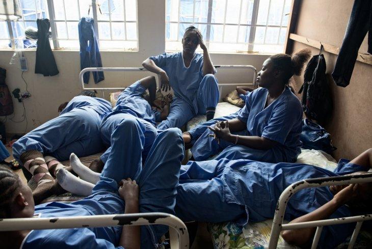 Ebola health workers were hailed as heroes, but many worked without money or hazard pay. Image by Neil Brandvoid. Sierra Leone, 2015. Media file: 1.jpg