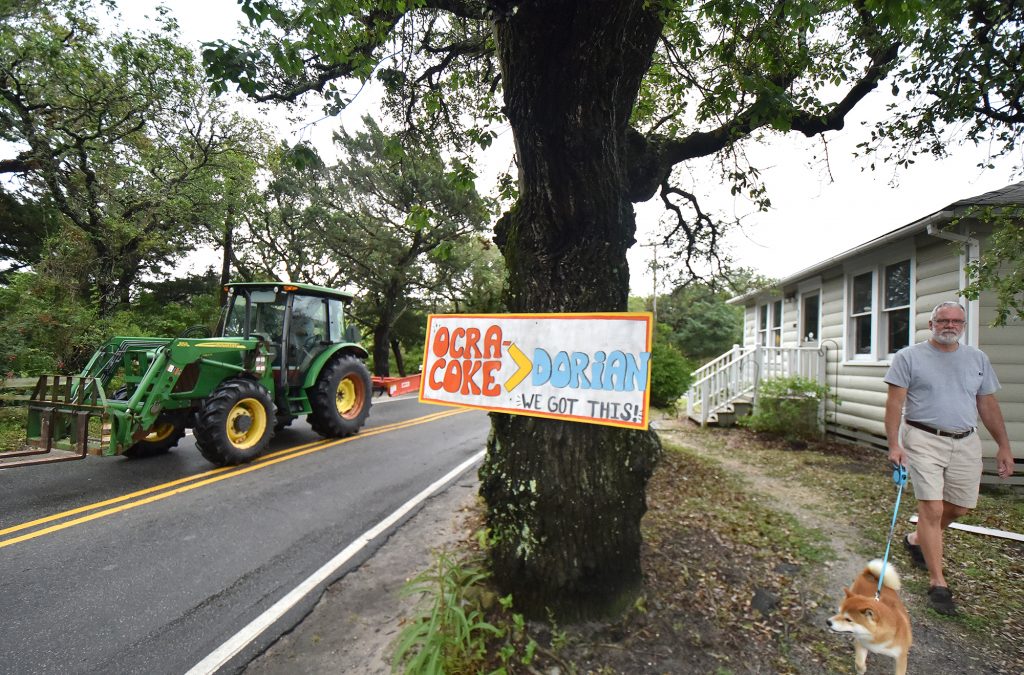 A message of hope now greets all visitors to Ocracoke, which was severely flooded during Hurricane Dorian in 2019. Image by Dylan Ray. United States, undated. A message of hope now greets all visitors to Ocracoke, which was severely flooded during Hurricane Dorian in 2019. Image by Dylan Ray. United States, undated.