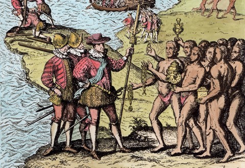 Columbus at Hispaniola. Image by Bridgeman Images/Private Collection. Media file: contact-1-bal-209236_0.jpg