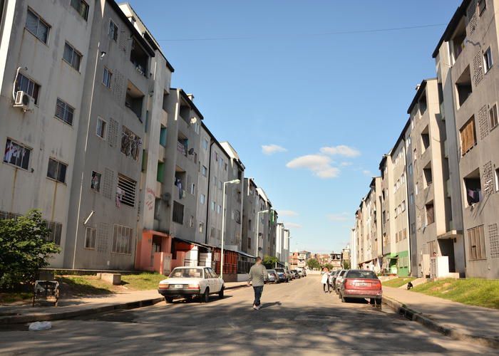 Conjunto Mugica, a social housing project that was finished less than five years ago. Image by Olivia Sohr. Buenos Aires, 2018. Conjunto Mugica, a social housing project that was finished less than five years ago. Image by Olivia Sohr. Buenos Aires, 2018.