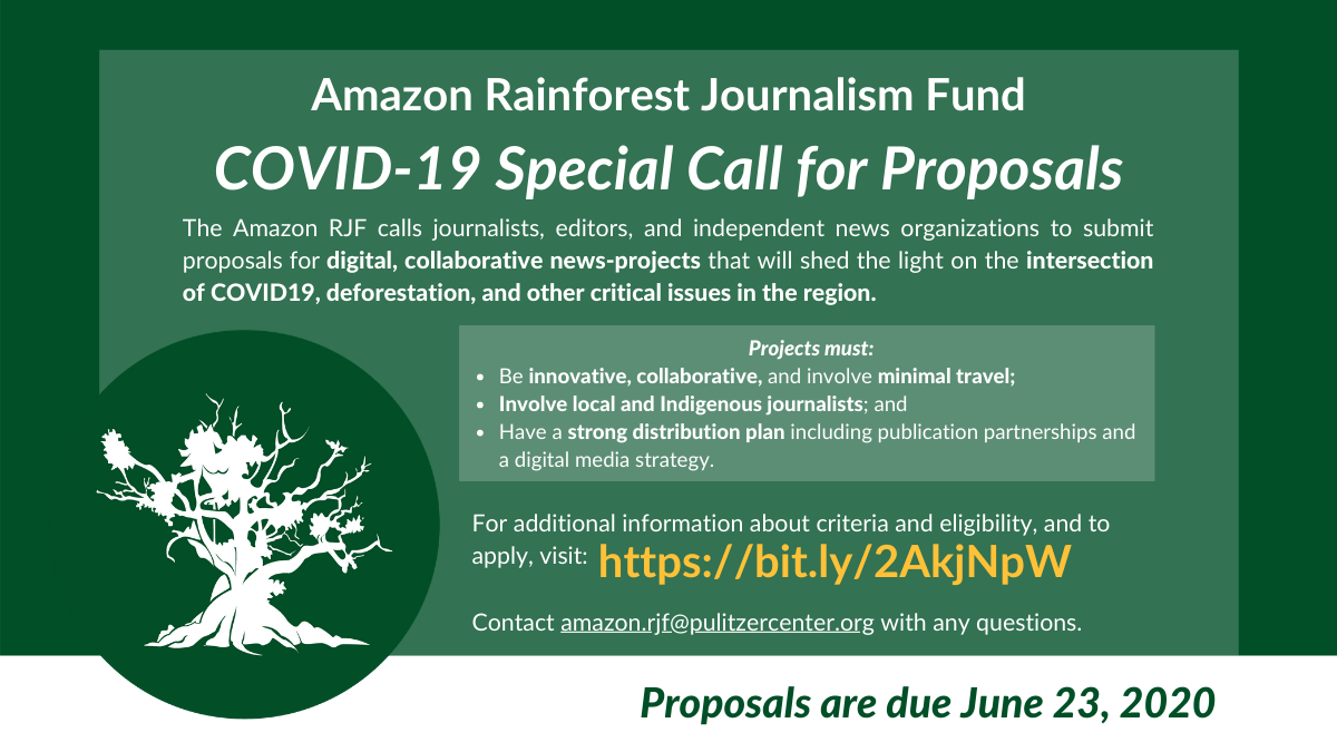 Proposals are due June 23, 2020. Amazon - COVID19 Call for Proposals