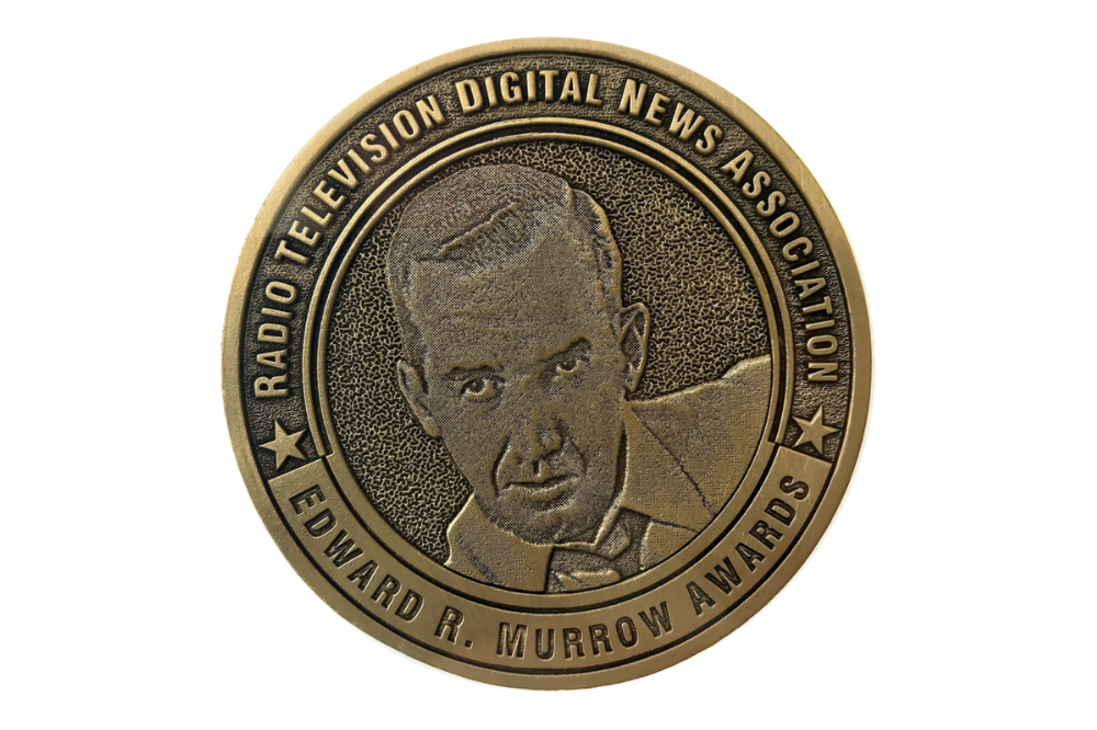 2019 Edward R. Murrow National Award Recipient Medallion. 2019 Edward R. Murrow National Award Recipient Medallion.
