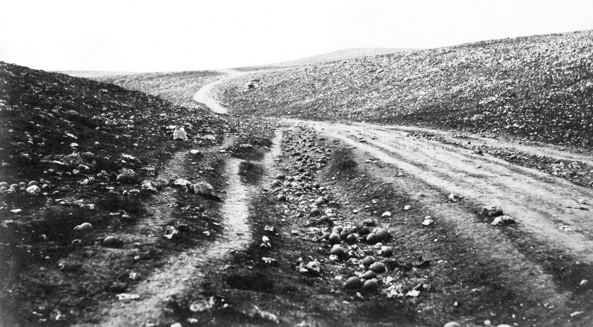 Valley of the Shadow of Death. Image by Roger Fenton/Wikimedia Commons. Crimea, 1855. Valley of the Shadow of Death. Image by Roger Fenton/Wikimedia Commons. Crimea, 1855.