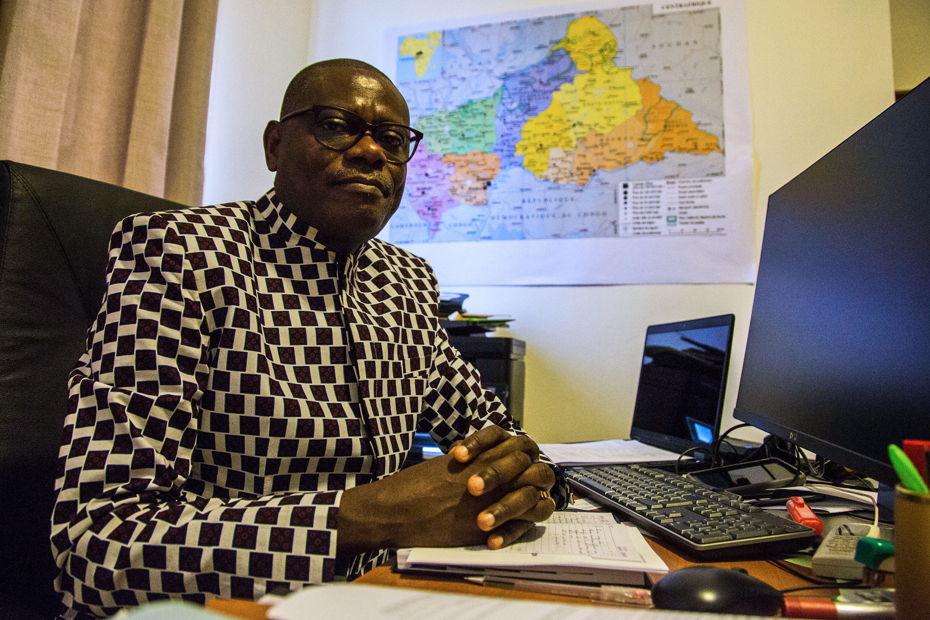 Toussaint Muntazini, the chief prosecutor of the Special Criminal Court in Bangui Toussaint Muntazini, the chief prosecutor of the Special Criminal Court in Bangui