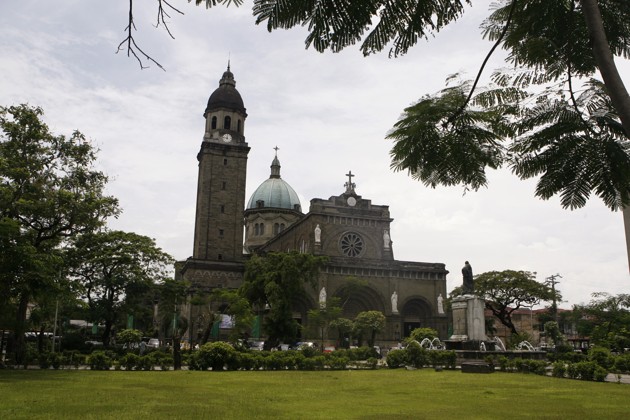 The Manila Cathedral, built by Spanish friars in the 16th century. Image by Erik de Castro/Reuters. Philippines, 2015. Media file: a288c7fa9.jpg