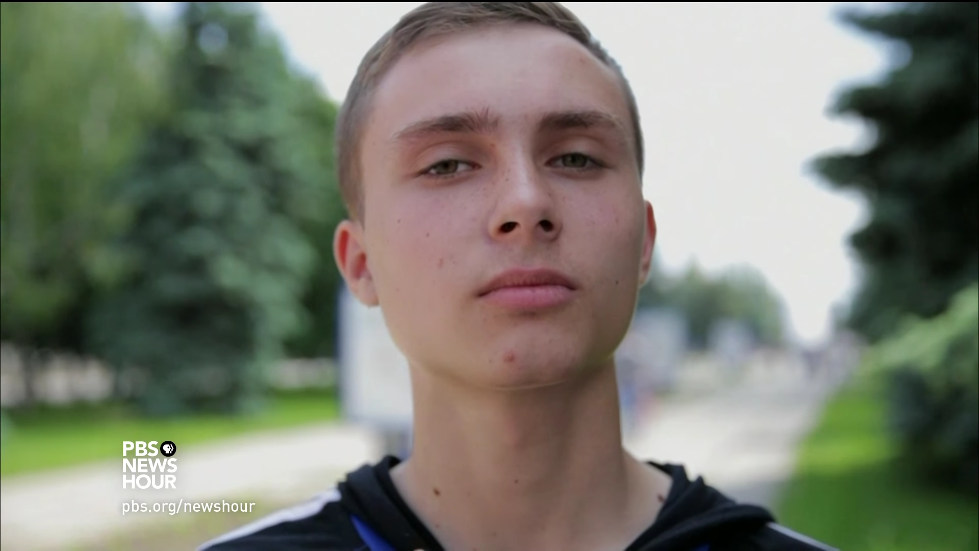 Still from the July 5, 2016 PBS NewsHour broadcast. Donetsk People's Republic, Ukraine, 2016. Donetsk People's Republic, PBS NewsHour