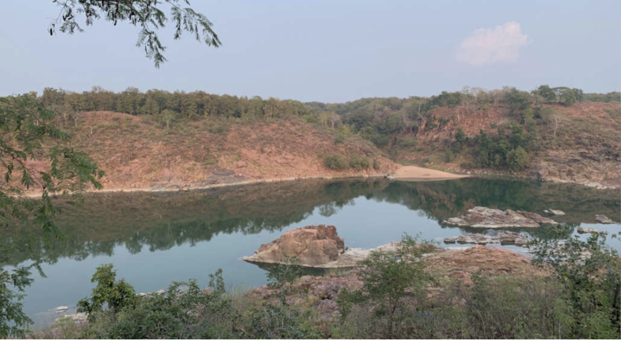 A view of the River Ken flowing through the Ken Gharial Sanctuary, one of the two Protected Areas that would be negatively impacted if the Ken-Betwa link project goes ahead. Image by Tish Sanghera. India, undated. A view of the River Ken flowing through the Ken Gharial Sanctuary, one of the two Protected Areas that would be negatively impacted if the Ken-Betwa link project goes ahead. Image by Tish Sanghera. India, undated.
