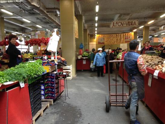 Small-scale traders at traditional markets in Bucharest say they are being "eaten alive" by the expansion of Lidl and other Western European supermarket chains. Image by Claire Provost. Romania, 2015. Media file: img_1460.jpg
