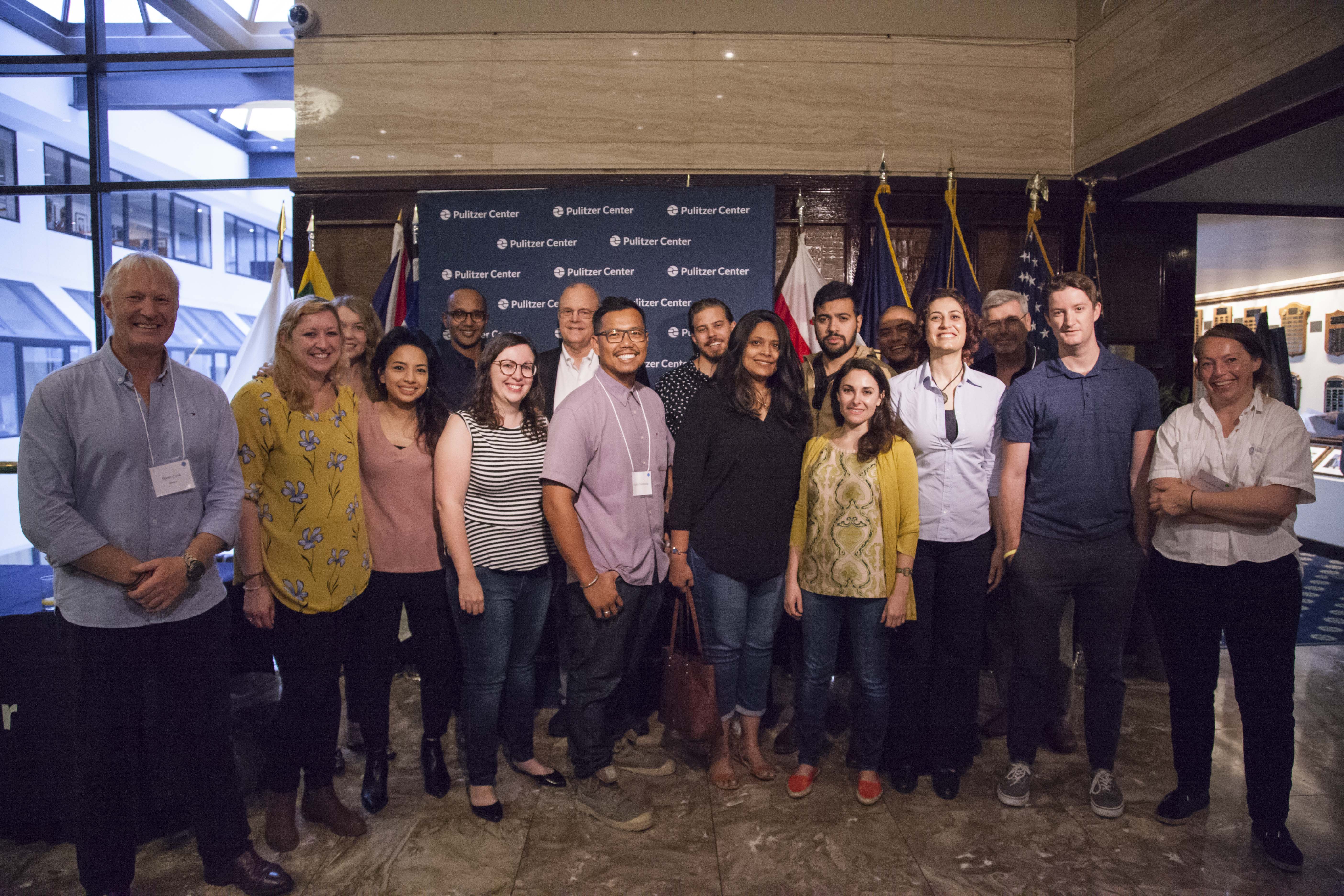 The Pulitzer Center's HEFAT grantees and trainers. Image by Jin Ding. United States, 2018.