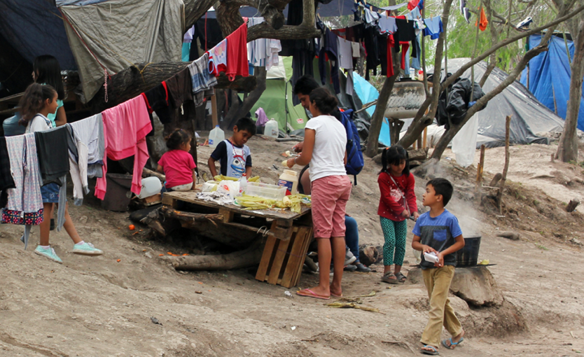 Children at the tent camp in Matamoros in March 2020. Image by Acacia Coronado. Mexico, 2020. Children at the tent camp in Matamoros in March 2020. Image by Acacia Coronado. Mexico, 2020.