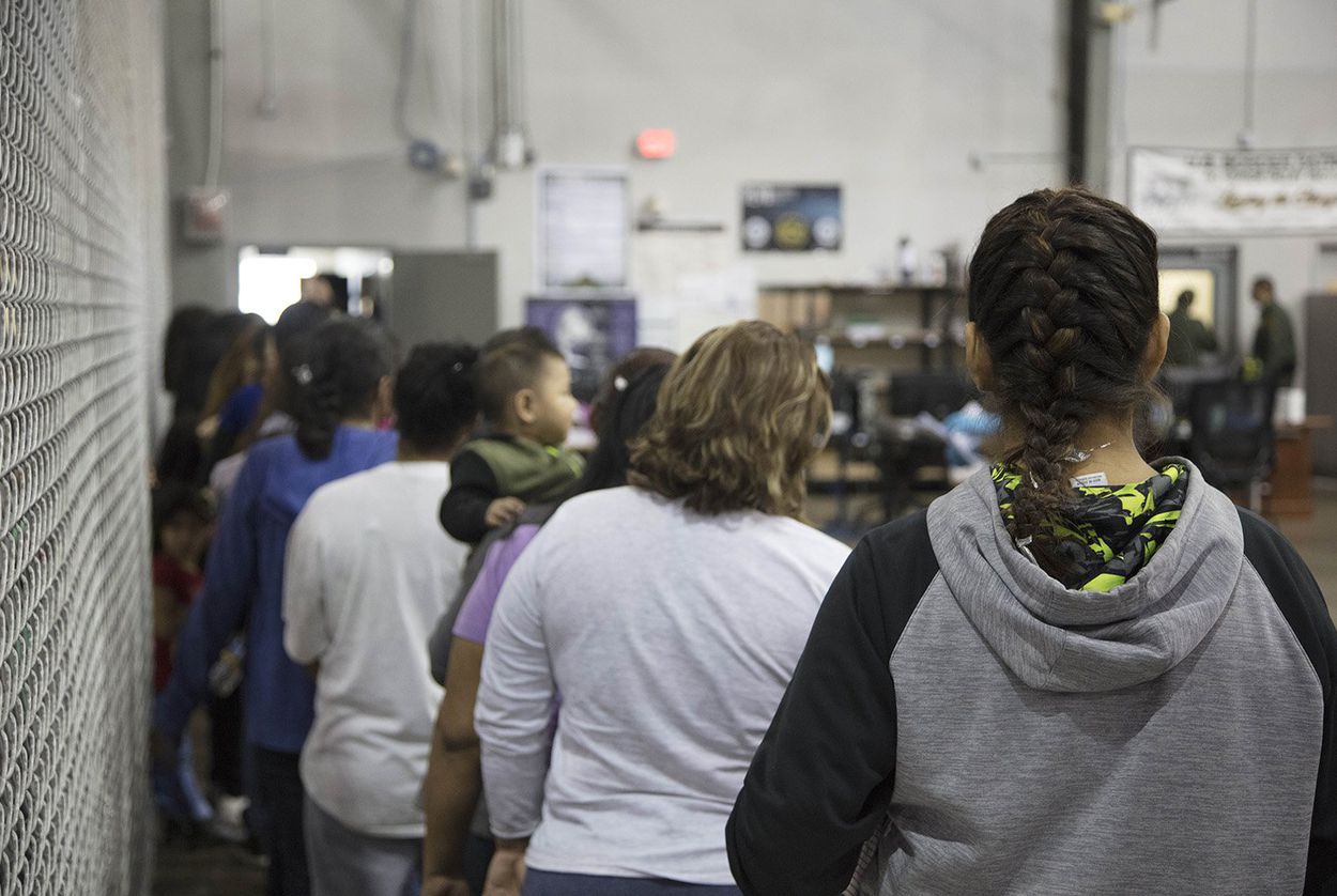 Undocumented immigrant children at a U.S. Border Patrol processing center in McAllen, Texas. Image provided by U.S. Customs and Border Protection. United States, 2018. Undocumented immigrant children at a U.S. Border Patrol processing center in McAllen, Texas. Image provided by U.S. Customs and Border Protection. United States, 2018.