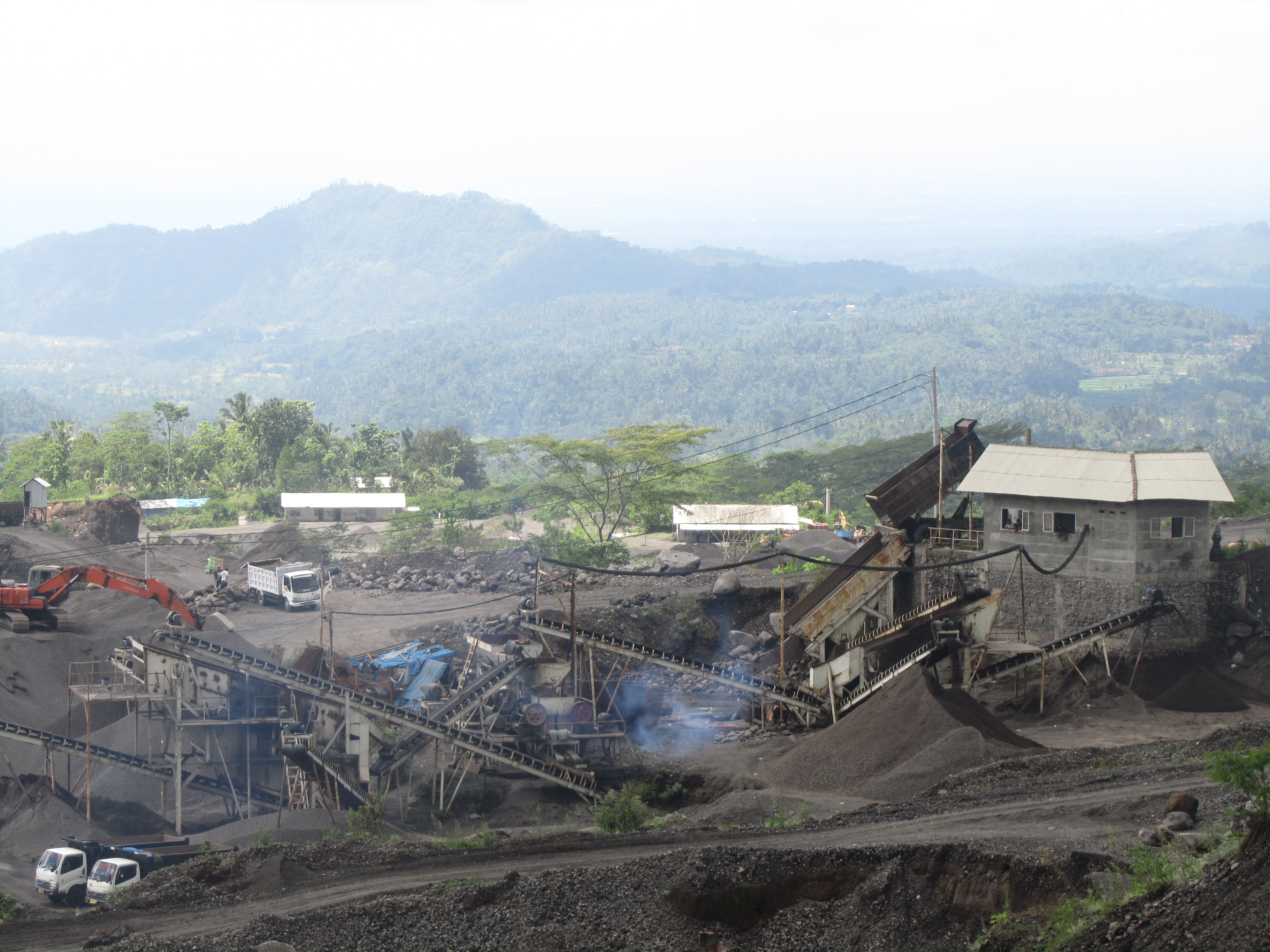 A sand mine in the heart of the jungle in Bali, Indonesia. Image by Vince Beiser. Indonesia, 2016. Sand mine in Bali, Indonesia