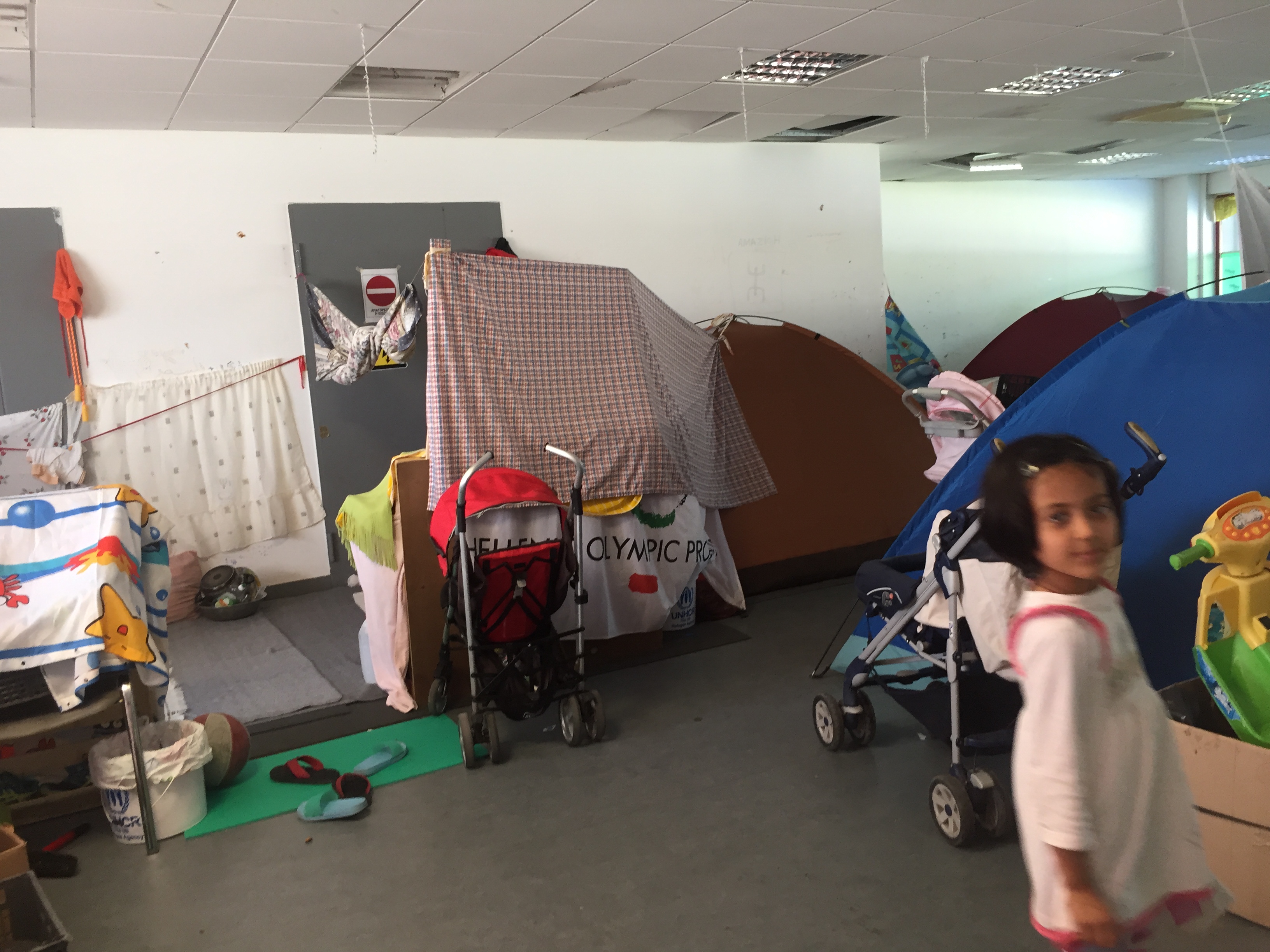 Undocumented migrants at Elliniko refugee camp in Athens, Greece. Image by Sonia Shah. Greece, 2016. Undocumented migrants at Elliniko refugee camp in Athens